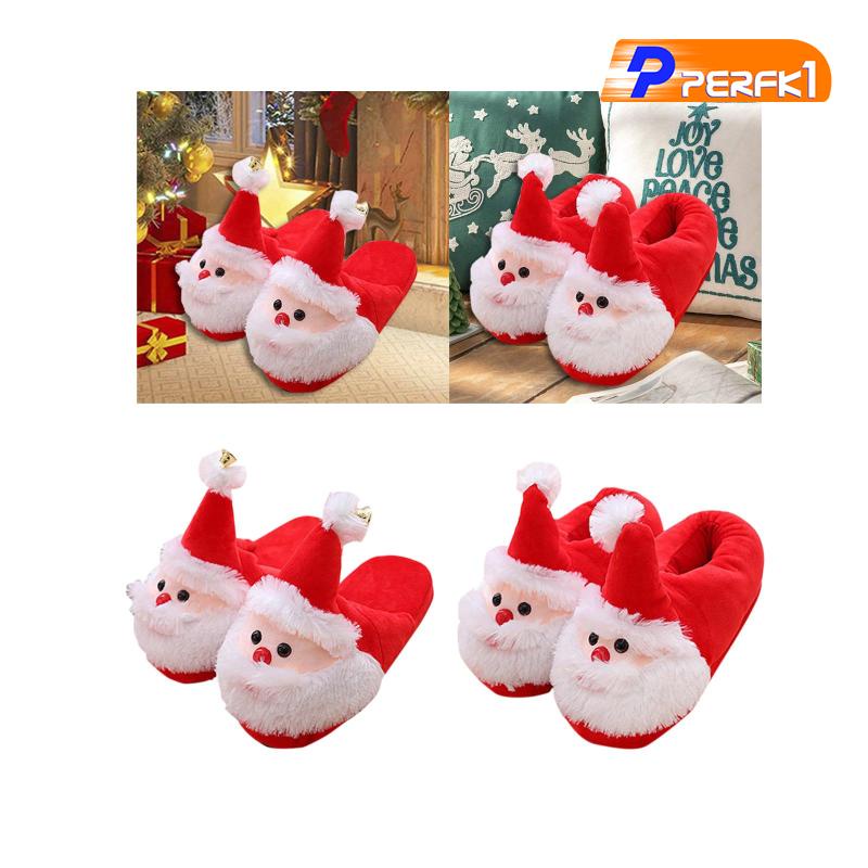 [Perfk1] Christmas Slippers Warm Slippers Stable Walking Winter