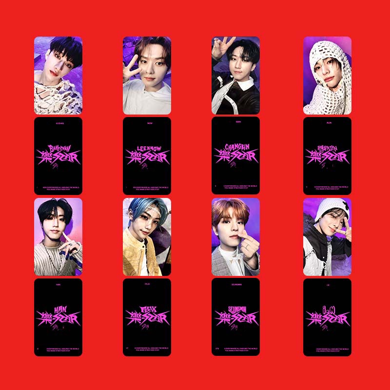 6-8pcs/set Straykids ROCK STAR SKZ HOP Photocards BANGCHAN LEEKNOW