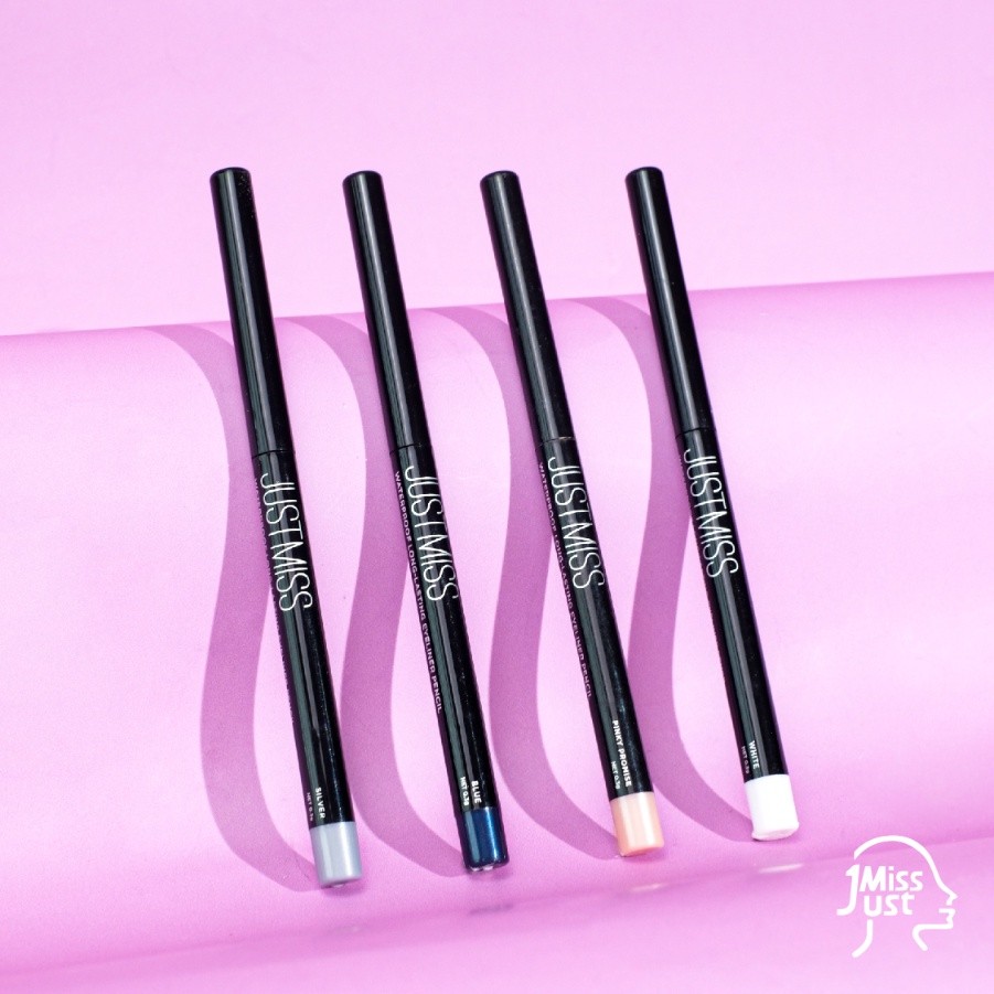 Just Miss Eyeliner Putar Dengan Peraut Waterproof LongLasting Eyeliner Pencil / Merah Jingga Official - Gambar 2