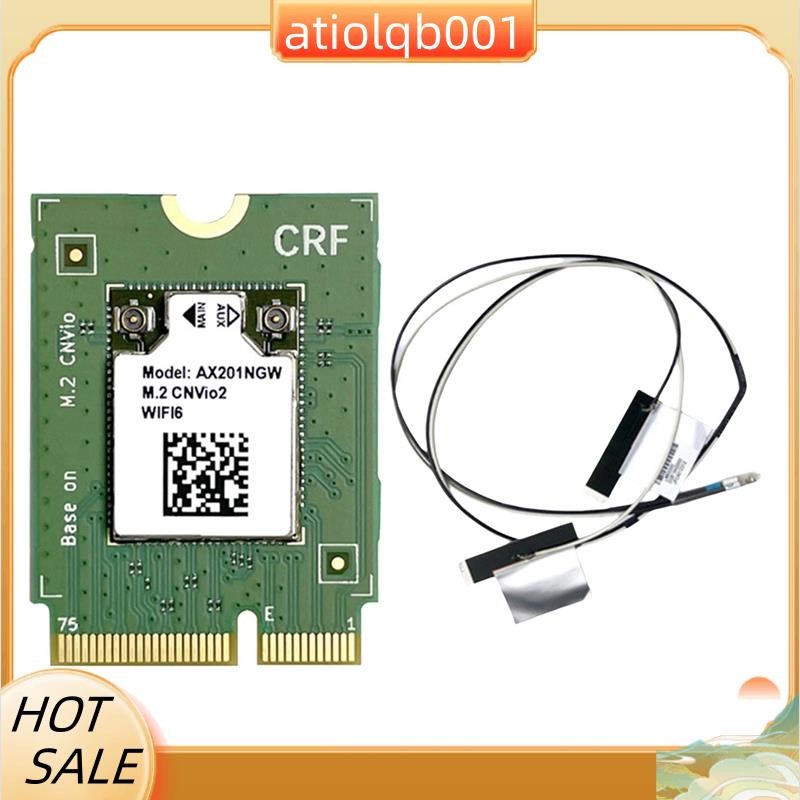 AX201 WiFi Card+2XAntenna WiFi 6 M.2 CNVio 2974Mbps 2.4G&5G Bluetooth 5 ...