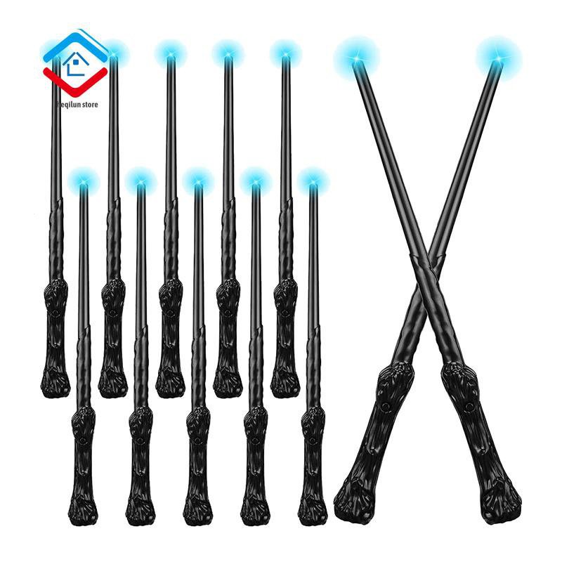 10 Pieces Light Up Wizard Wands Sound Illuminating Toy Wand Witch Wand ...