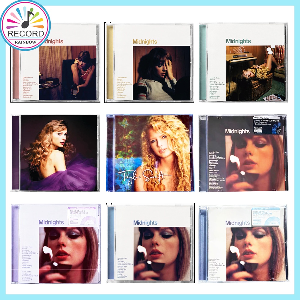 Taylor Swift - Midnights 1989 Lover Evermore Fealess Folklore Red