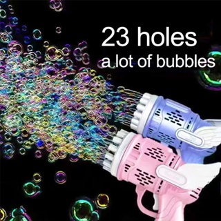 Bubble Gun Rocket 69 Holes Soap Bubbles Machine Christmas Gift Gun Shape  Automat