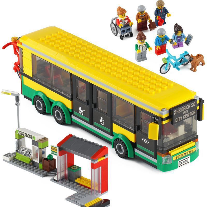 City Bus Station Compatible with Lego Bus Educational Assembly Building ...