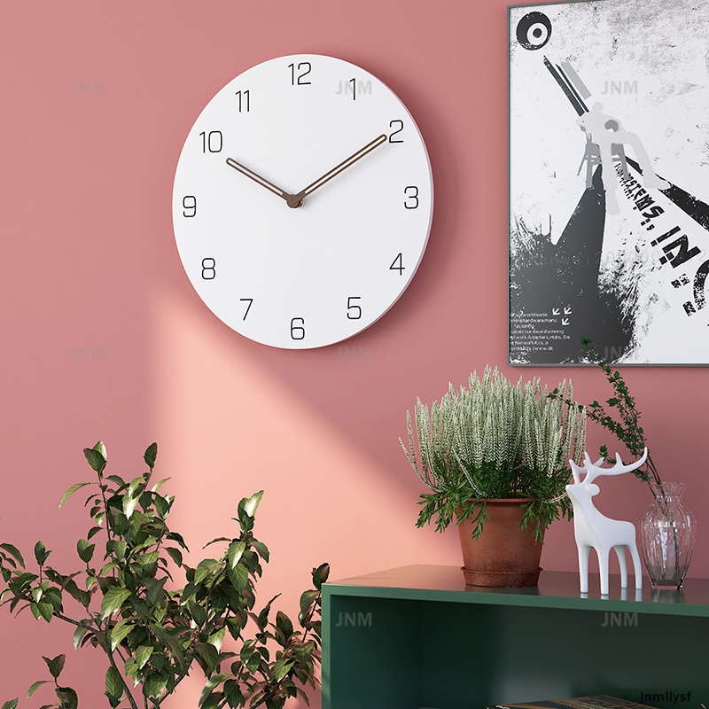 【High Quality】30CM Wooden Wall Clock Modern Simple Round Wall Clock