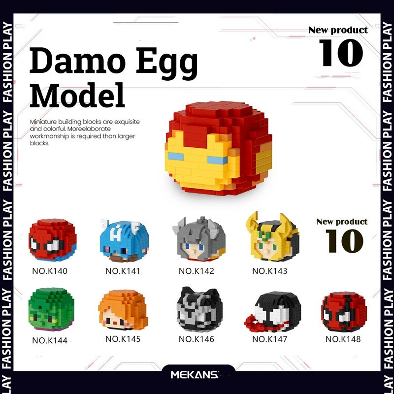 Small Particle Assembled Building Block Model Cartoon 3D Building Block ...