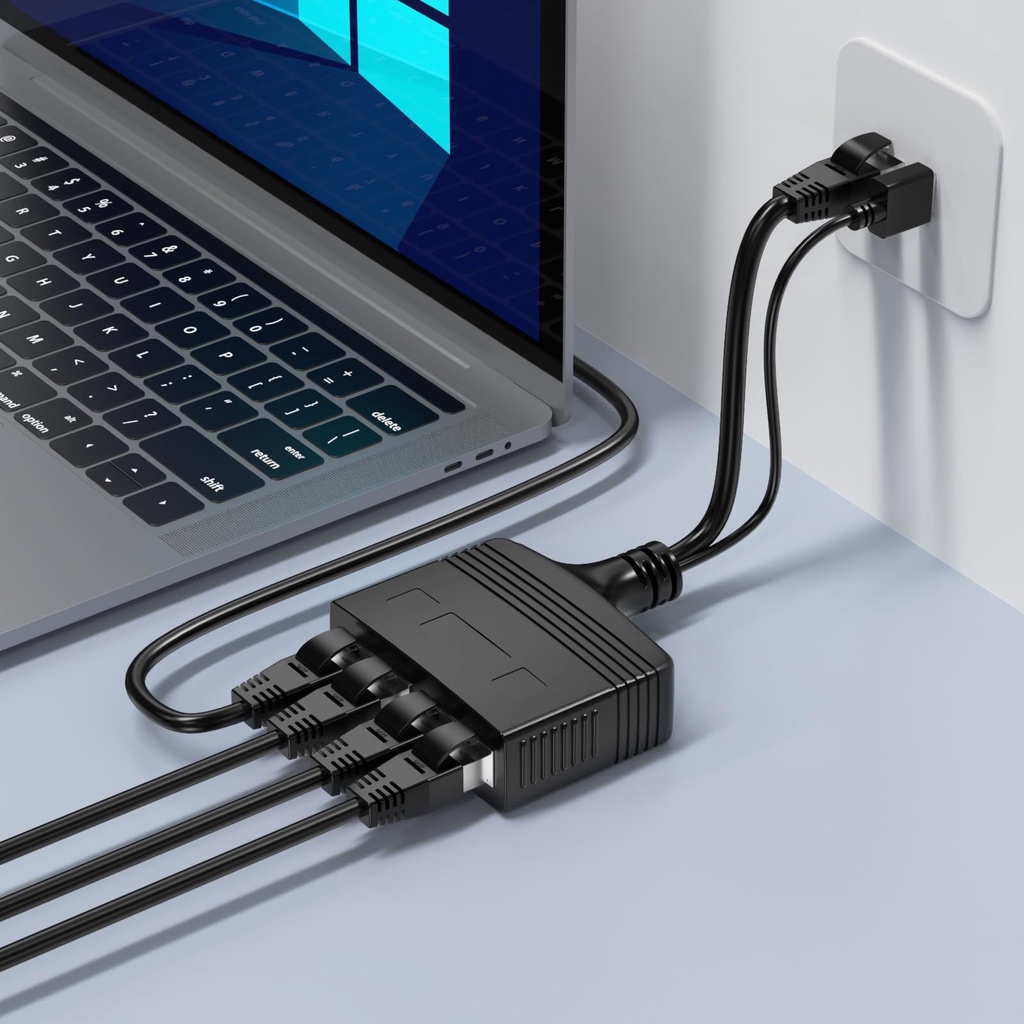 1 To 2/3/4 Port 1000 Mbps RJ45 Ethernet Splitter Adapter Gigabit LAN ...