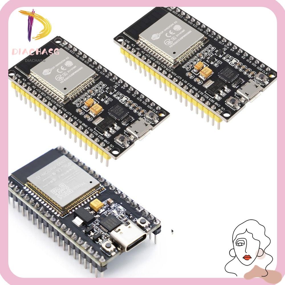 DIACHASG ESP32 ESP-32S Development Board, ESP-WROOM-32 Dual-Mode WiFi ...