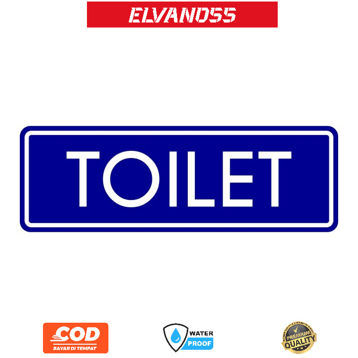 TOILET RAMBU STICKER 30CM X 10CM FREE CUSTOM STICKER DESIGN | Shopee ...