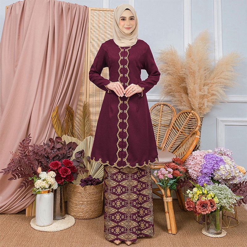 Muslimah Kebaya Clothes Baju Raya Baju Kurung Songket Marriage Wedding Engagement Women Kurung Nursing Friendly Shopee Singapore