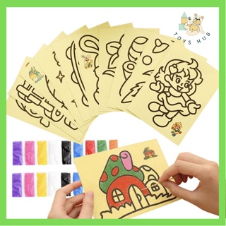 Creative DIY Sand Painting Kids Montessori Toys Children Crafts Doodle  Colour Sand Art Pictures Drawing Paper Educational Toys
