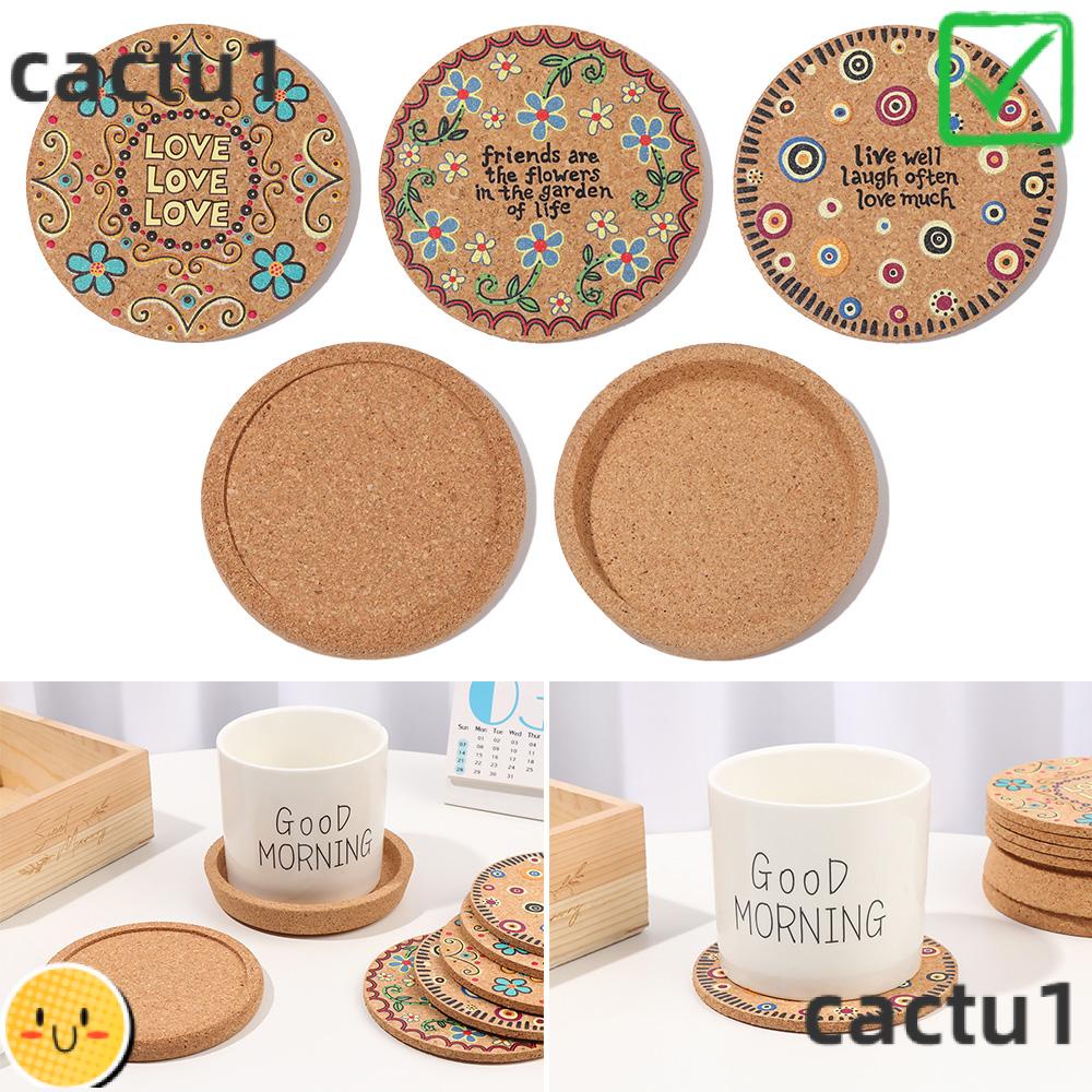 Round Cork Coasters For Drinks,With Metal Holder Storage Caddy