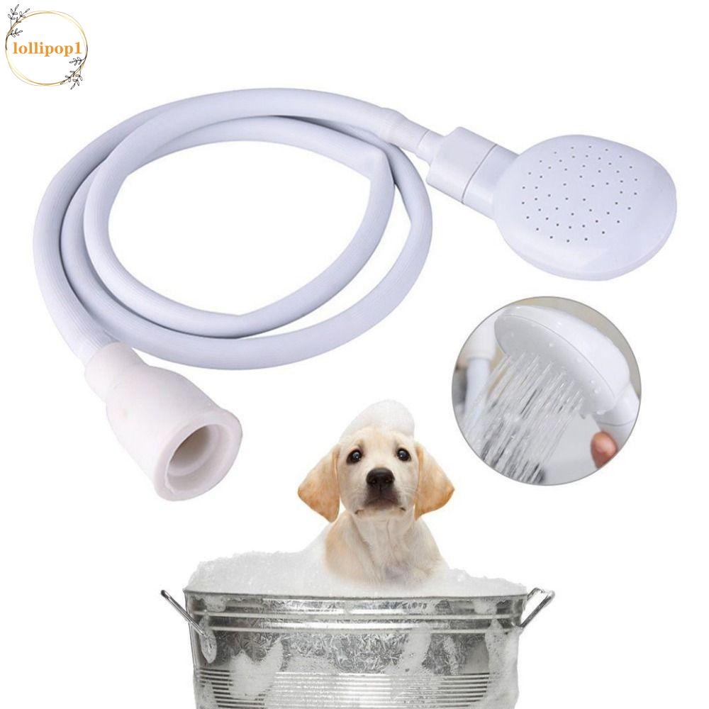 LOLLIPOP1 Dog Shower Head, Plastic White Pet Washing Spray