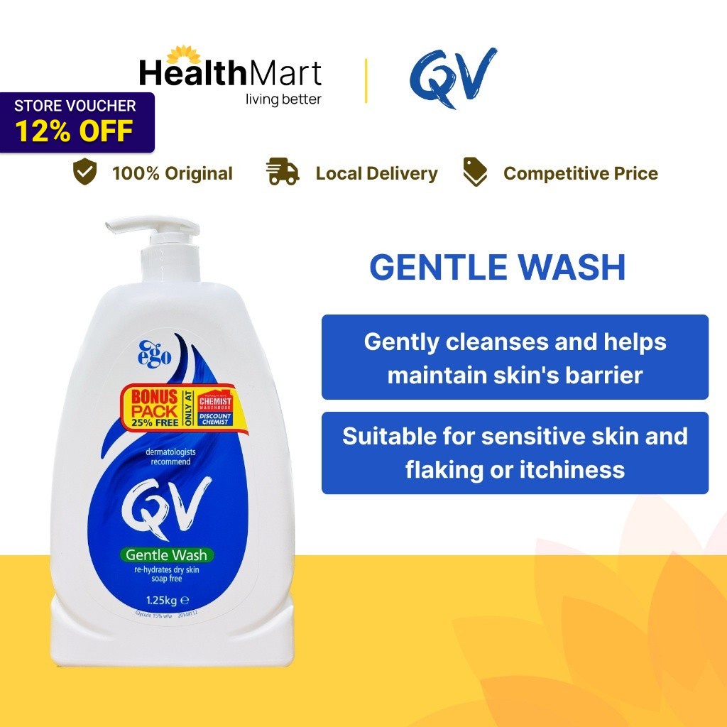 [SG] QV Gentle Wash for Sensitive Skin and Dry Skin, 1.25 KG Shopee