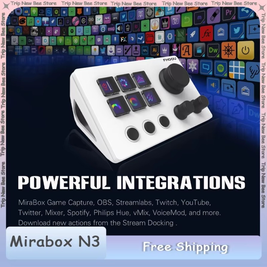 Mirabox N3 Streamdeck Keypad Screen Knob Customization Macro Mini ...