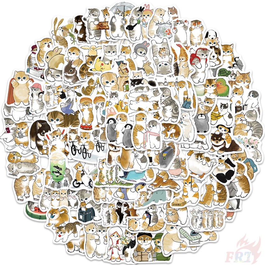100Pcs/Set Q Funny Cats Series 03 Kitten Best Friends Stickers DIY ...