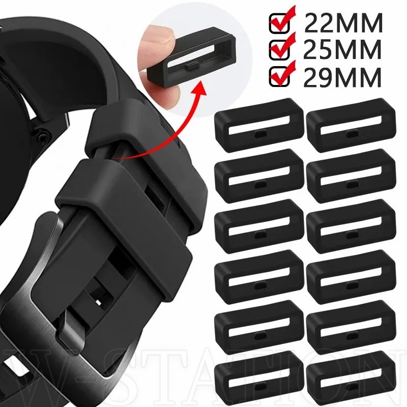 Rubber Watch Strap Band Keeper / Compatible for Garmin Fenix 6/6S/6X/5