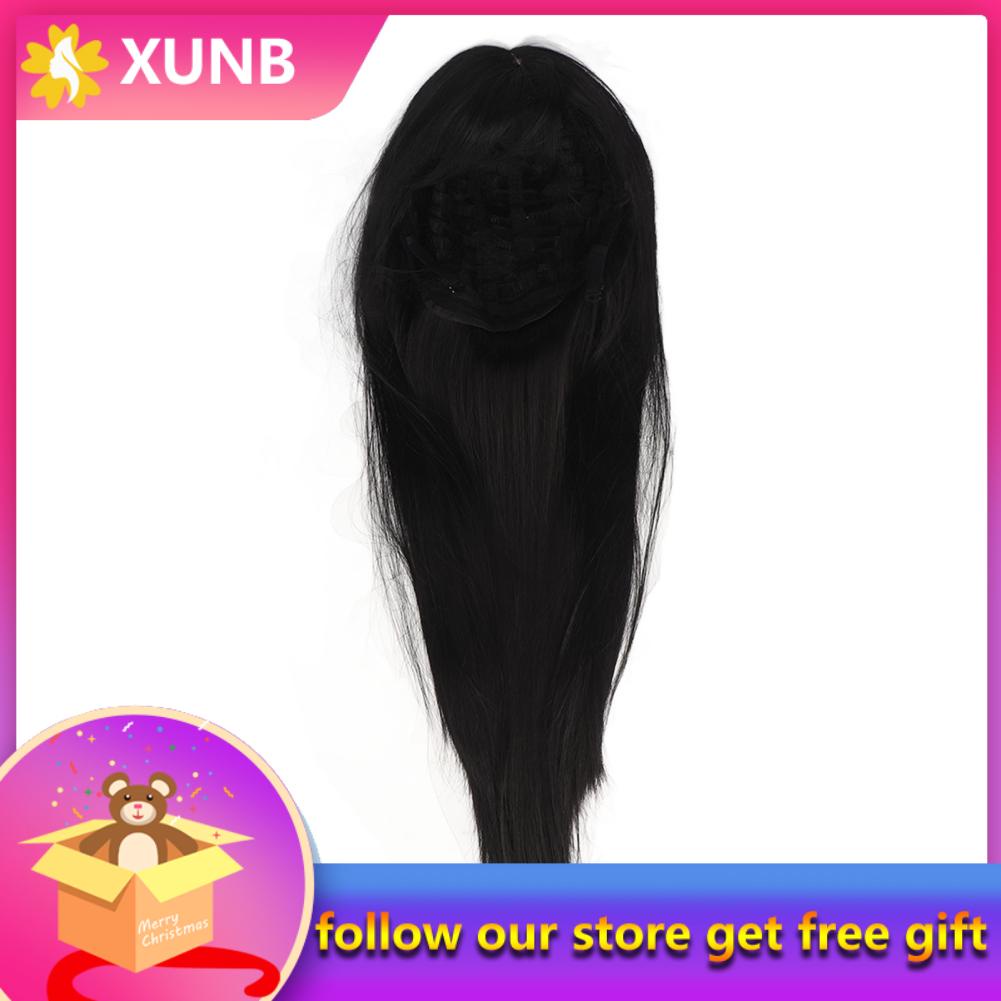 Xunb Women Black Fake Hair Elegant Style 65CM Long High Temperature ...