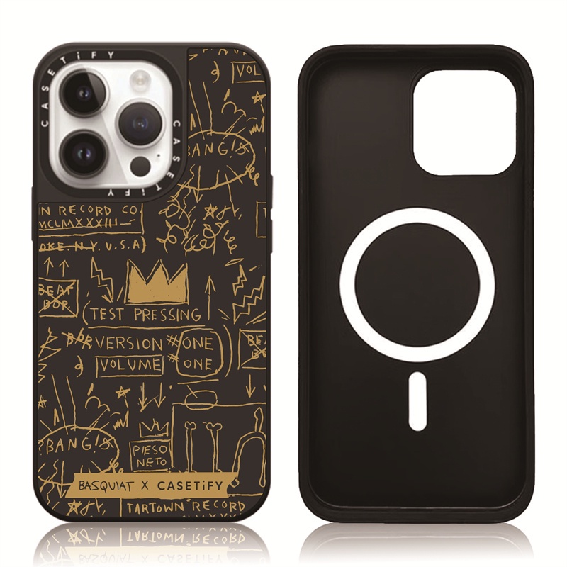 CASETiFY X Beat Bop Case Gold Magnetic suction Black Sliver