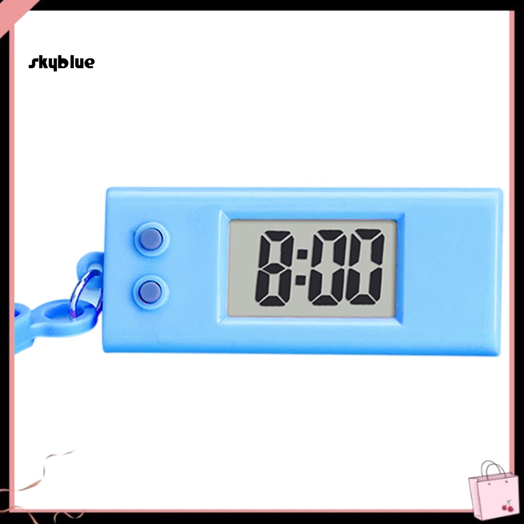 [Sy] Electronic Clock Silent LCD Digital Display Triangle Student