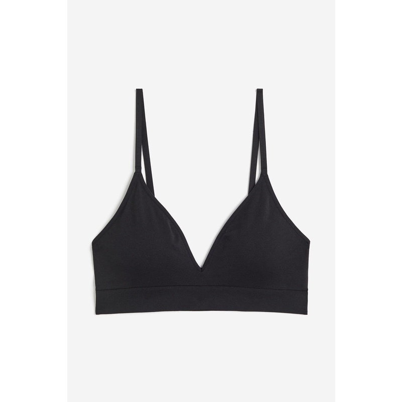 H&M - Seamless padded soft bra - Black Dark