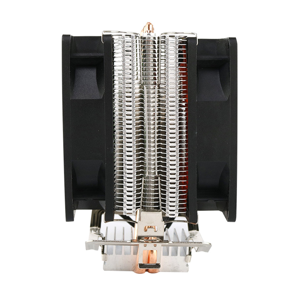Dual Copper Pipes Dual Fans Hydraulic CPU Cooler Heatpipe Fans Heatsink ...