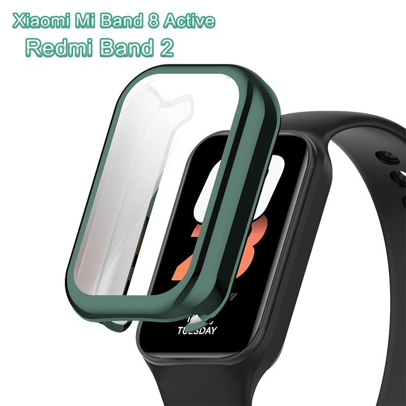 PC Case+Tempered Glass For Xiaomi Mi Band 8 Active Full Cover Screen  Protector Smartwatch Bumper For Mi Band8 Mi8 Active Shell - AliExpress