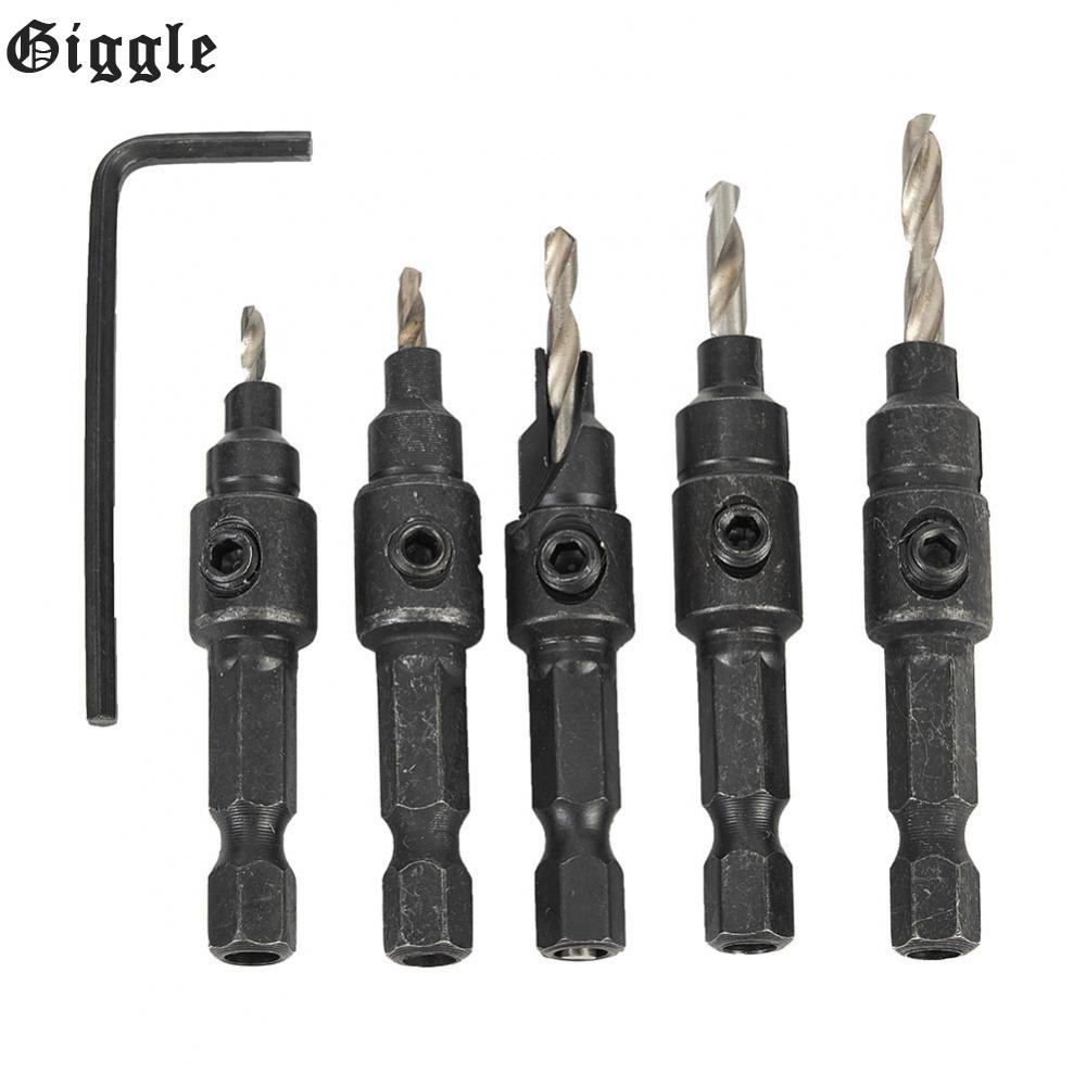 Drill Bit Countersink Screw Sizes 5 6 8 10 12 Drilling Pilot Holes
