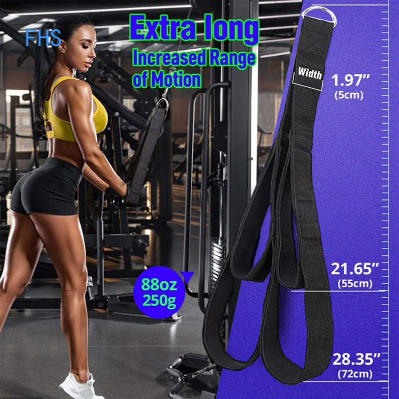 Tricep Rope Pull Down Pulley System Overhead Pull Back Comfortable
