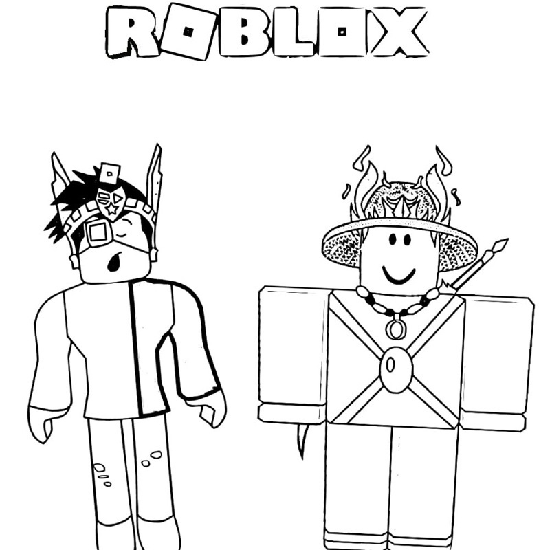 Roblox Game - Set of 10 A4 A5 Coloring Pages for Wax, Pencil Coloring