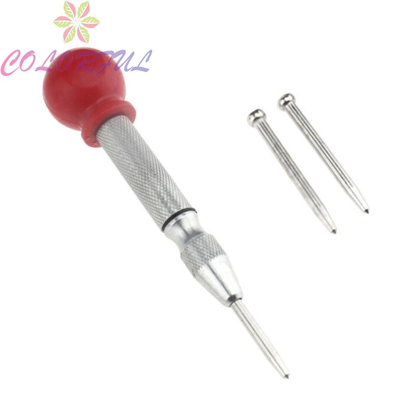 【COLORFUL】Center Punch Woodworking Tool Points Spring Loaded Automatic