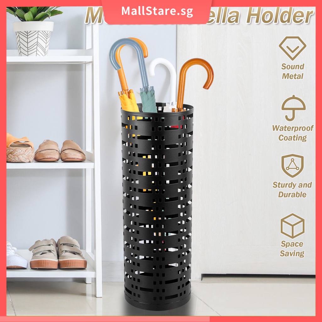 Umbrella Stand Rack Free Standing Round Metal Umbrella Holder Canes ...