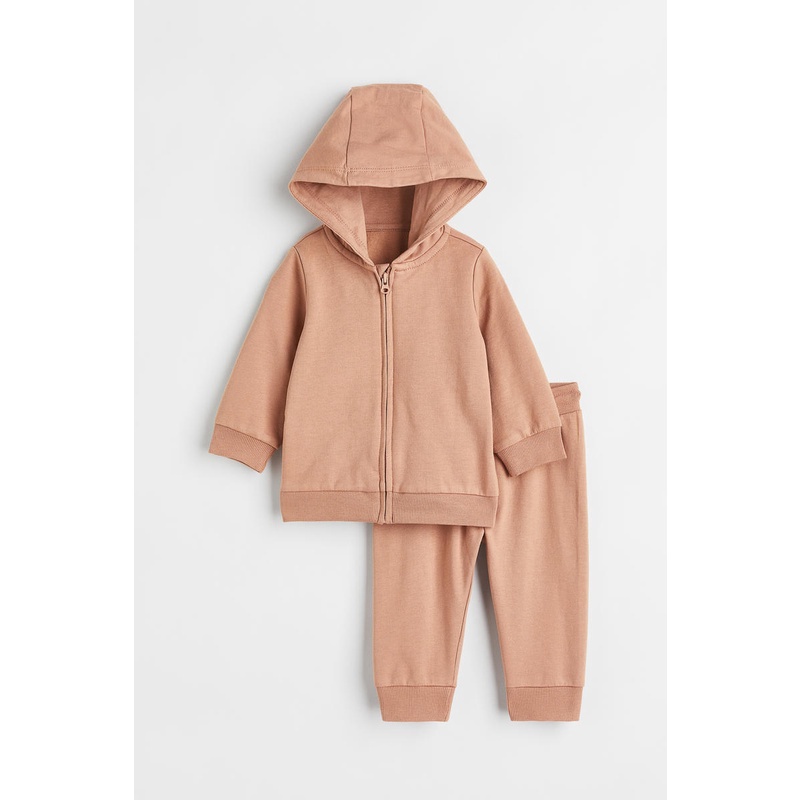 H&M 2piece sweatshirt set Beige Medium Dusty Shopee Singapore