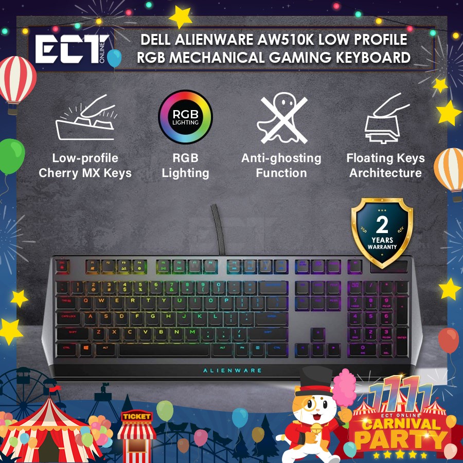 Dell Alienware AW510K Low Profile RGB Mechanical Gaming Keyboard