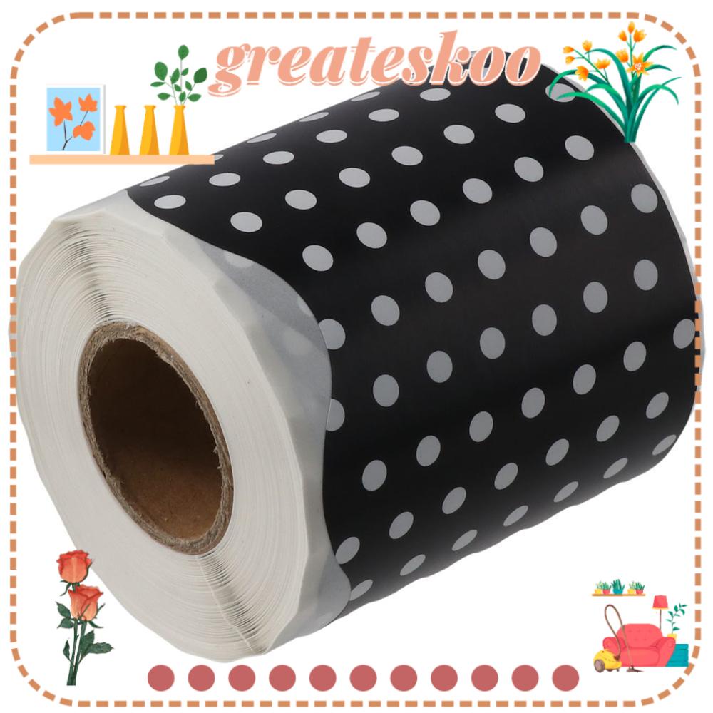 GREATESKOO Scalloped Border, White Polka Dots Polka Dot Bulletin Board