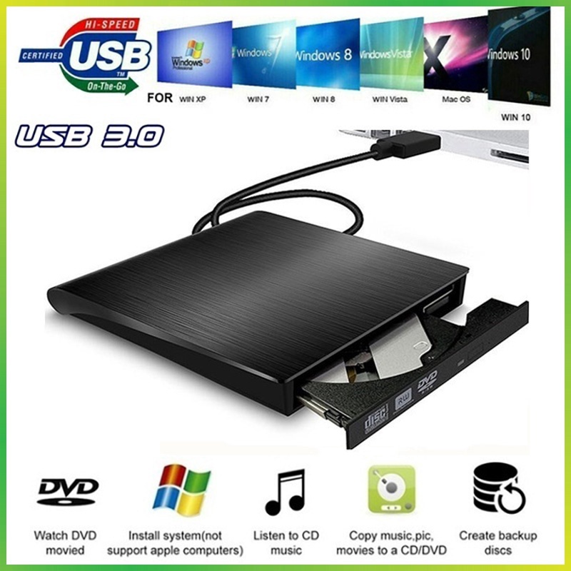 【Fast Delivery】Slim External USB 3.0 DVD RW CD Writer Drive Burner ...