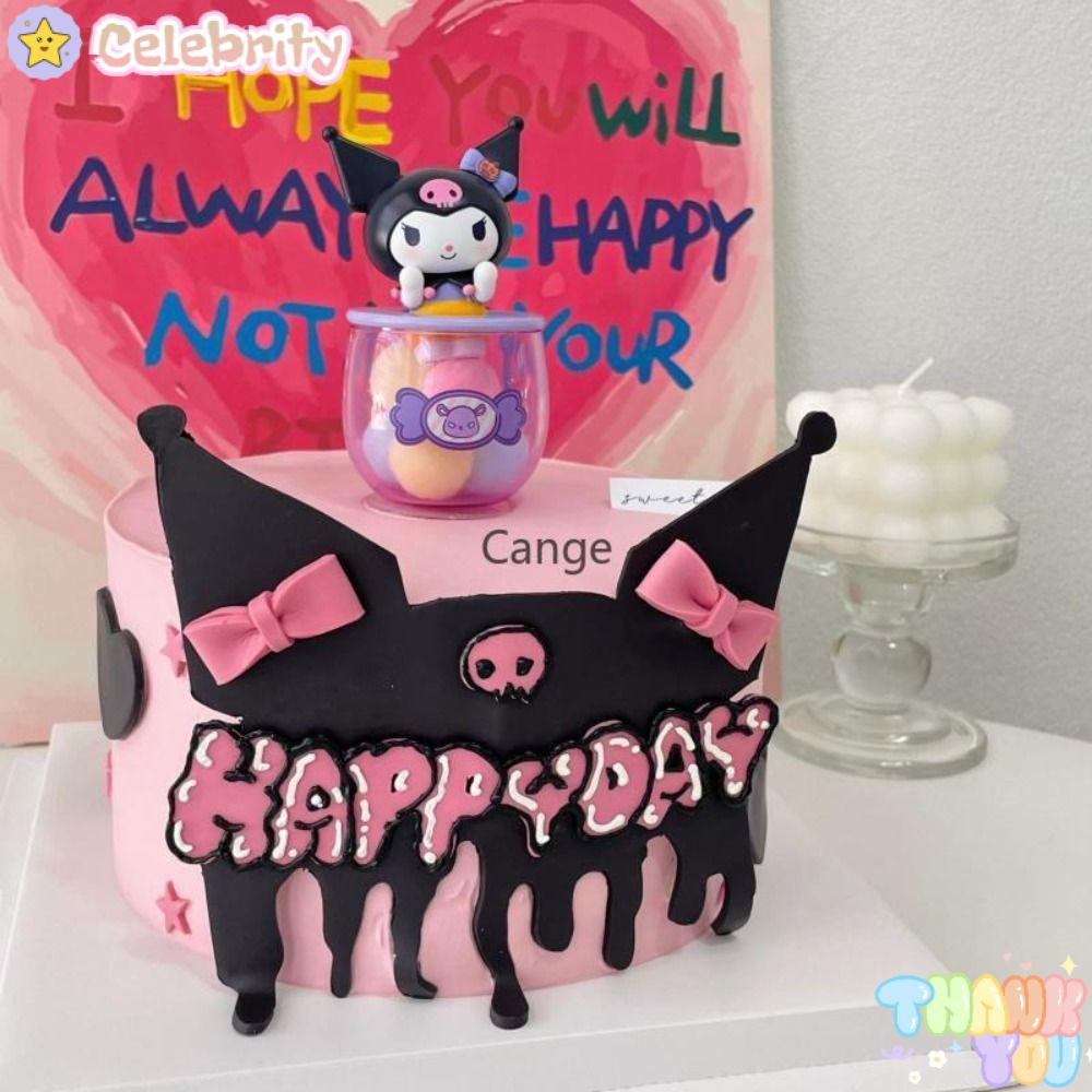 CELEBRITY12 Kuromi Cake Topper, Happy Birthday Decoration Acrylic ...