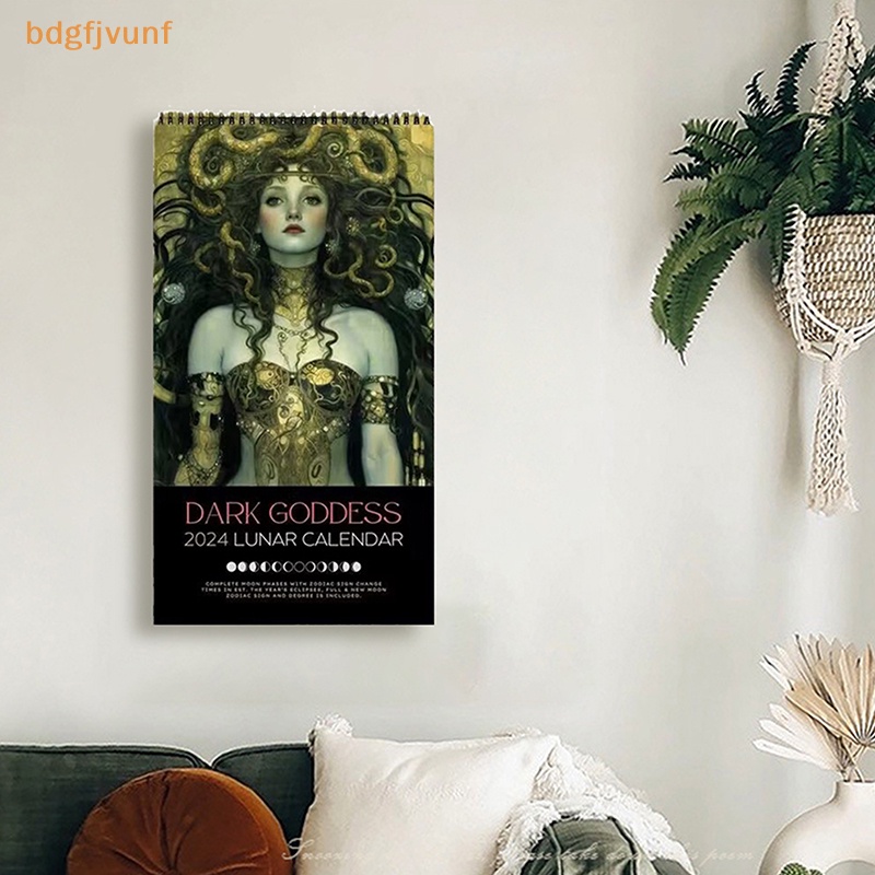 BDGF Dark Goddess Calendar 2024 Angel Wall Calendar Black Wall Calendar