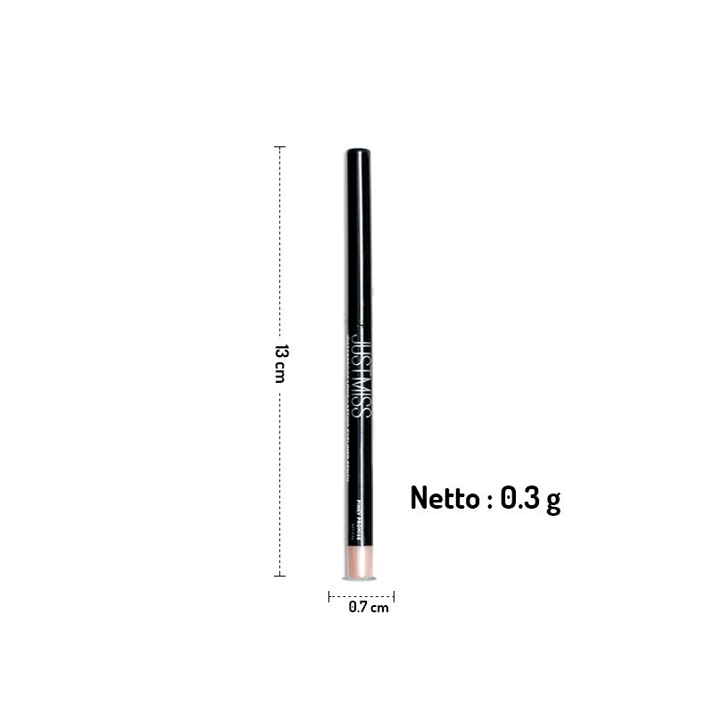 Just Miss Eyeliner Putar Dengan Peraut Waterproof LongLasting Eyeliner Pencil / Merah Jingga Official - Gambar 3