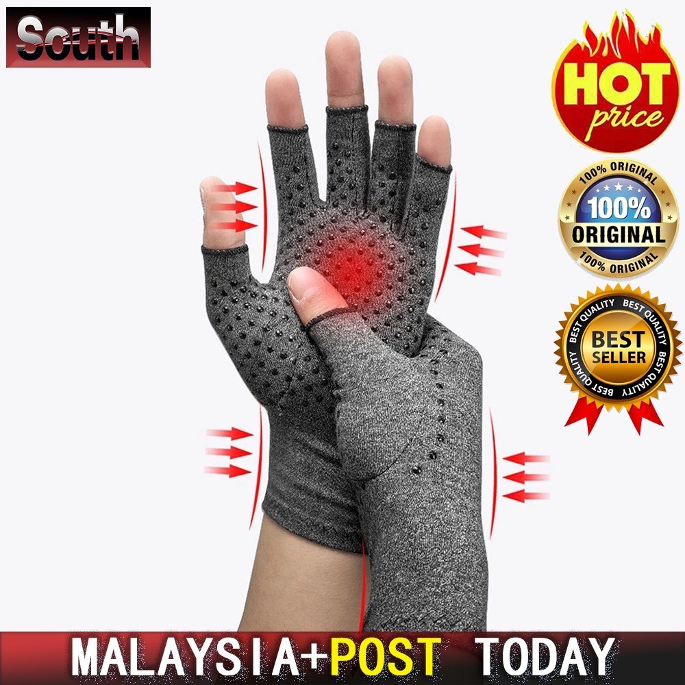 A Pair Arthritis Compression Glove Rheumatoid Osteoarthritis Open