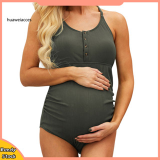 Maternity Swimwear Pregnancy Women One Piece Swimsuit Premama Backless  Bodysuit Solid Bathing Suit Plus Size Pregnant Monokinis