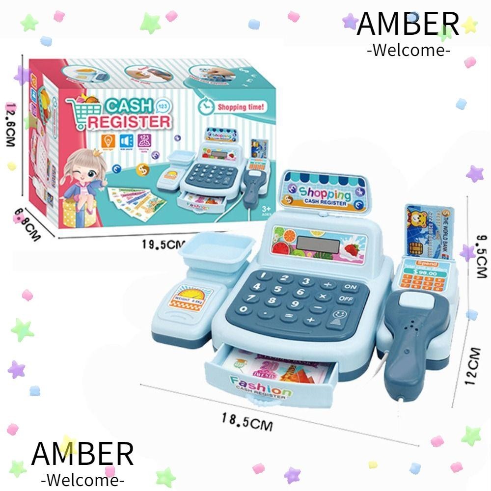 AMBER Simulation Cash Register, Role Play Lighting Supermarket Cash