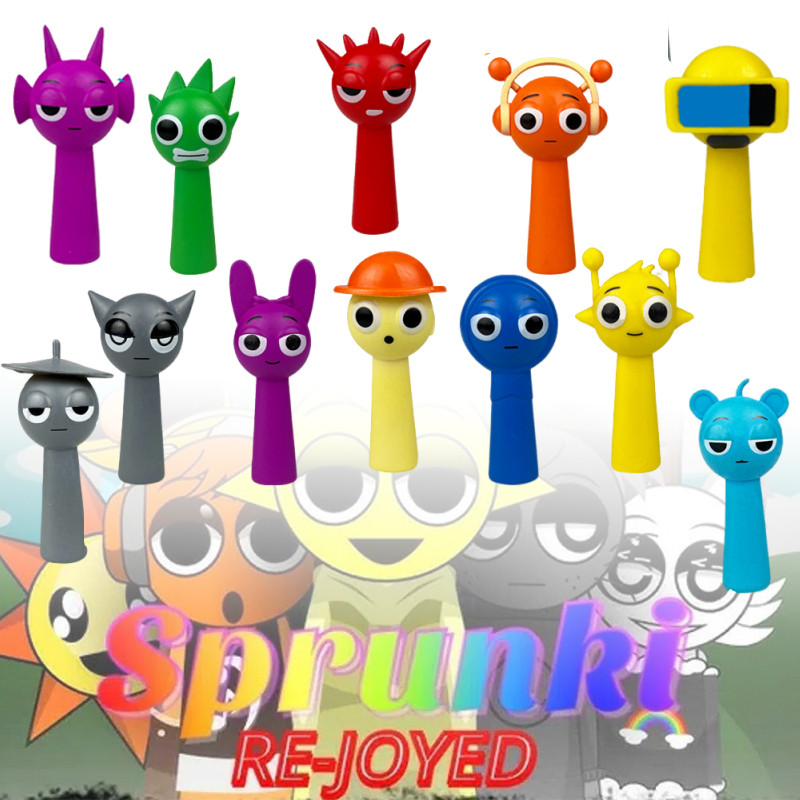 12PCS Set Sprunki Figuras Model 6-8cm PVC Sprunki Game Anime Action Toy ...