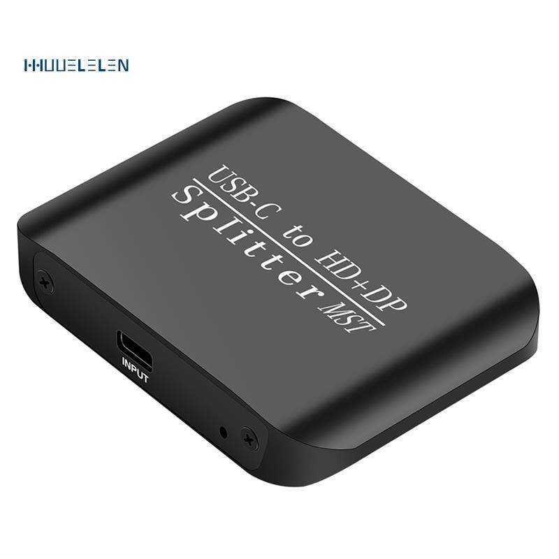 USB C to -Compatible + DP Splitter 8K Splitter MST DisplayPort Splitter ...