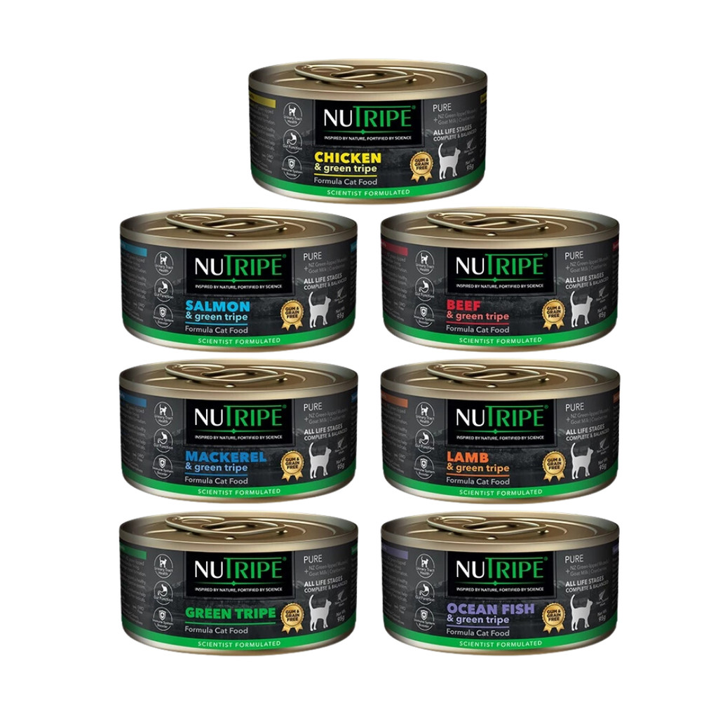 View of [Carton Deal] (95g x 24 cans) Nutripe Cat Pure with Green Tripe Gum ...