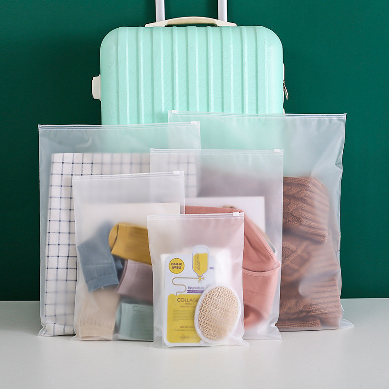 SG Local Waterproof Travel Ziplock Storage Bag Large Clothes Organizer Small Cosmetic Pouch Toiletries Organiser Shopee Singapore