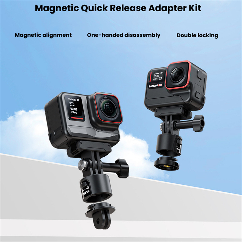 Magnetic Quick Release Adapter Set 1/4 Screw Hole 2-claw Finger Base to ...