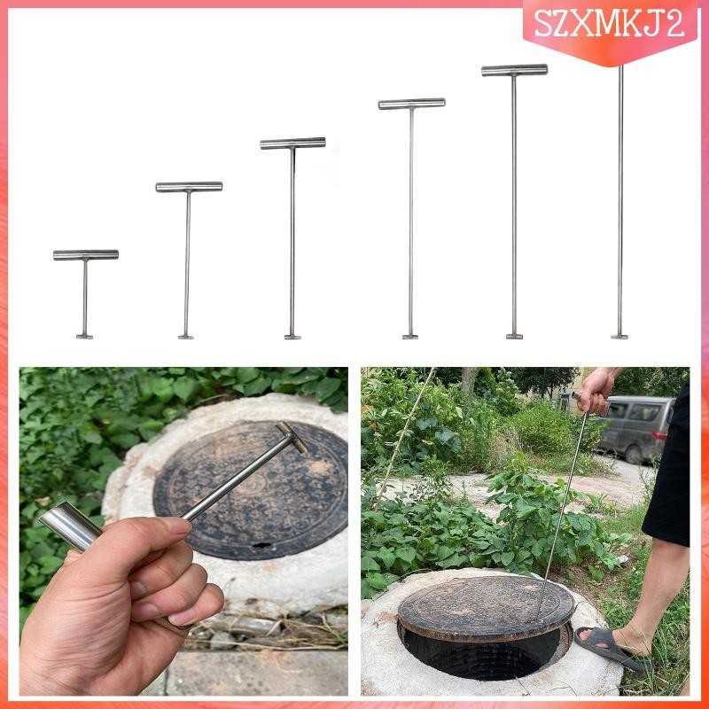 T-hook Manhole Cover Lifter Tool Practical Door Lifting Hooks Keys Pull Ceiling