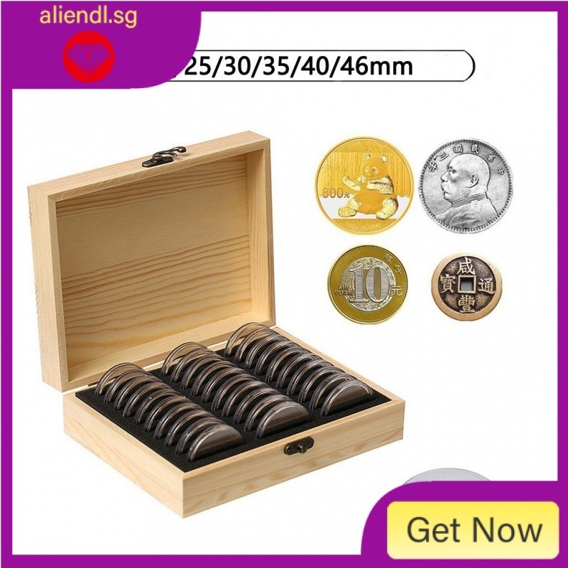 [in stock]30Pcs 46mm Coin Capsule Box with Foam Gaskets(20/25/30/35 ...