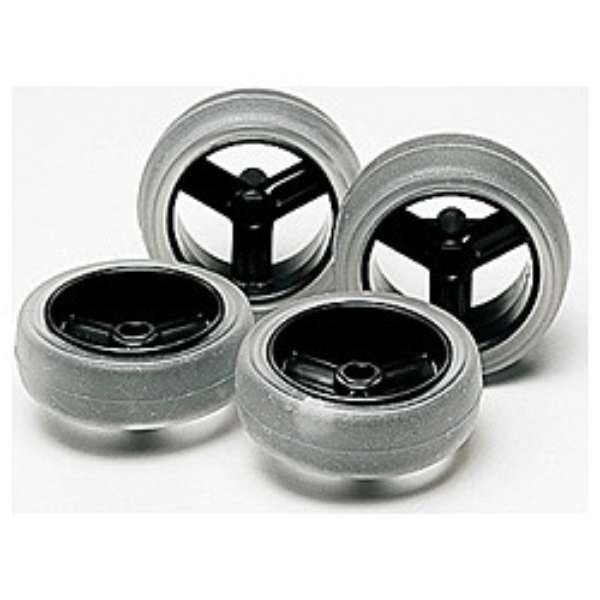 [TAMIYA Mini 4WD] Large diameter carbon wheelset (with soft slick tires ...
